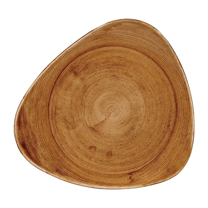 Assiettes triangulaires Churchill Stonecast Patina Vintage Copper 311mm (Lot de 6) - Gastronoble - FA607