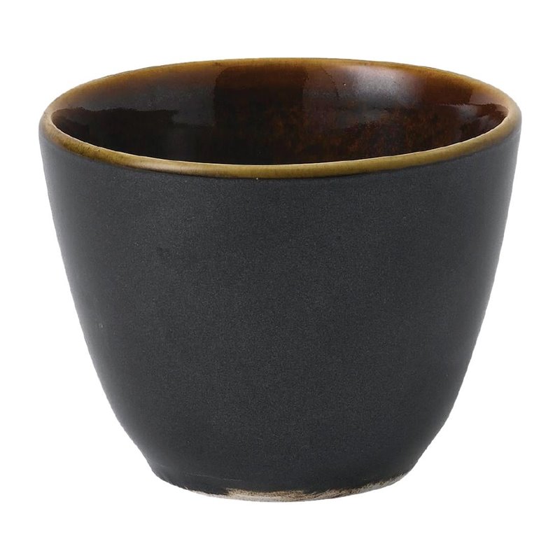 Pots &agrave; frites Churchill Super Vitrified Nourish Black Onyx 2 tons 290ml (Lot de 12) - Gastronoble - FD816