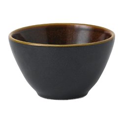 Bols profonds Churchill Super Vitrified Nourish Black Onyx deux tons 240ml (Lot de 12) - Gastronoble - FD817