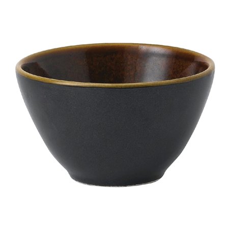 Bols profonds Churchill Super Vitrified Nourish Black Onyx deux tons 240ml (Lot de 12) - Gastronoble - FD817