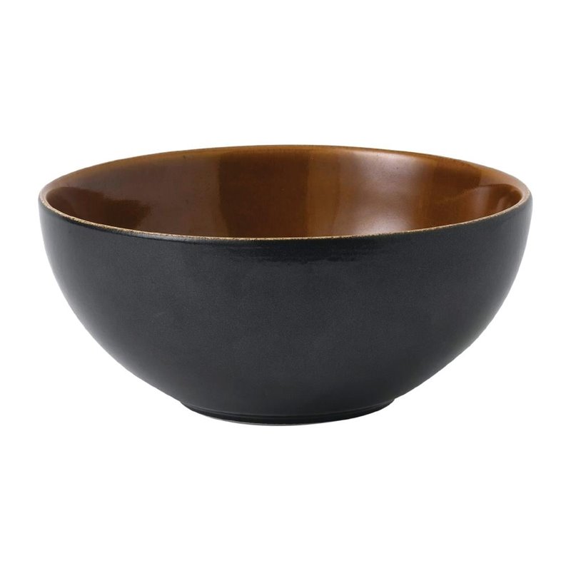Bols &agrave; nouilles Churchill Nourish Black Onyx deux tons 183mm (Lot de 6) - Gastronoble - FD818