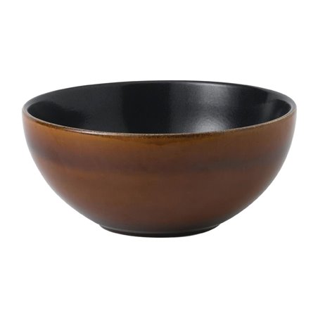 Bols &agrave; nouilles Churchill Nourish Cinnamon Brown deux tons 183mm (Lot de 6) - Gastronoble - FD821