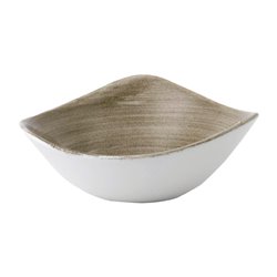 Bols triangulaires Churchill Stonecast Patina Lotus Antique Taupe 178mm (Lot de 12) - Gastronoble - FD864