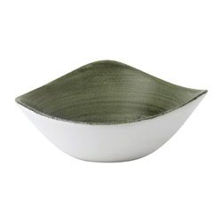 Bols triangulaires Churchill Stonecast Patina Lotus Burnished Green 178mm (Lot de 12) - Gastronoble - FD867