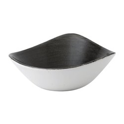 Bols triangulaires Churchill Stonecast Patina Lotus Iron Black 178mm (Lot de 12) - Gastronoble - FD870