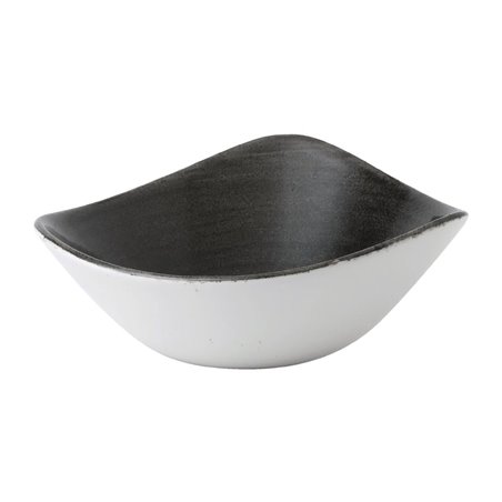 Bols triangulaires Churchill Stonecast Patina Lotus Iron Black 178mm (Lot de 12) - Gastronoble - FD870