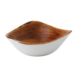 Bols triangulaires Churchill Stonecast Patina Lotus Vintage Copper 178mm (Lot de 12) - Gastronoble - FD873