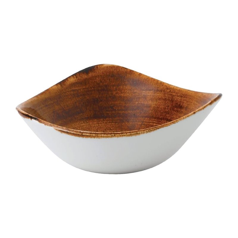 Bols triangulaires Churchill Stonecast Patina Lotus Vintage Copper 178mm (Lot de 12) - Gastronoble - FD873