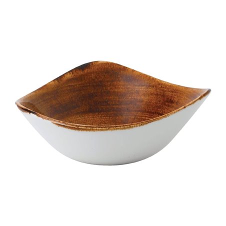 Bols triangulaires Churchill Stonecast Patina Lotus Vintage Copper 178mm (Lot de 12) - Gastronoble - FD873