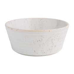 Bols Plats Ronds Mouchet&eacute;s Blancs Olympia Cavolo 143mm (Lot de 6) - Gastronoble - FD900