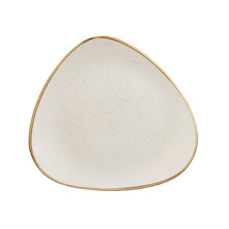 Assiettes triangulaires Churchill&nbsp; Stonecast Barley White Lotus 192mm (Lot de 12) - Gastronoble - FF655