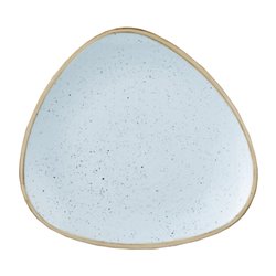 Assiettes triangulaires Churchill Stonecast Duck Egg Lotus 265mm (Lot de 12) - Gastronoble - FF670