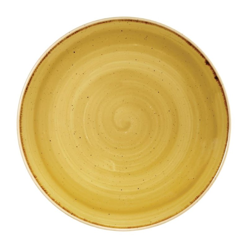 Assiettes rondes Churchill Stonecast Mustard Lotus Evolve 323mm (Lot de 6) - Gastronoble - FF681