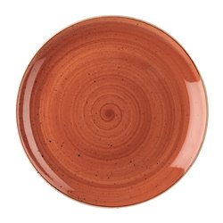 Assiettes avec rebord Churchill&nbsp; Stonecast Spiced Orange Evolve 324mm (Lot de 6) - Gastronoble - FF684