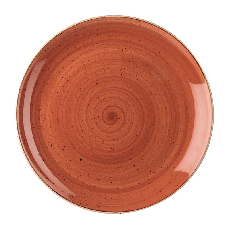 Assiettes avec rebord Churchill&nbsp; Stonecast Spiced Orange Evolve 324mm (Lot de 6) - Gastronoble - FF684