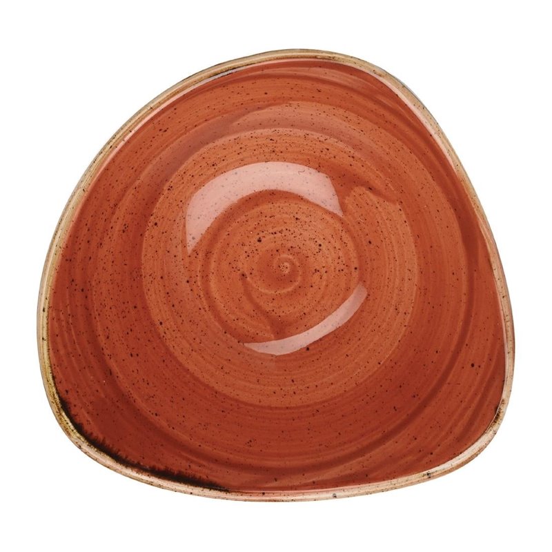 Bols triangulaires Churchill Stonecast Spiced Orange Lotus 153mm (Lot de 12) - Gastronoble - FF690