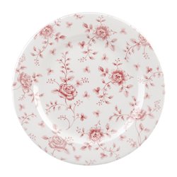 Assiettes plates Churchill Rose Chintz Cranberry 304mm (Lot de 6) - Gastronoble - FF714