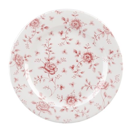 Assiettes plates Churchill Rose Chintz Cranberry 304mm (Lot de 6) - Gastronoble - FF714
