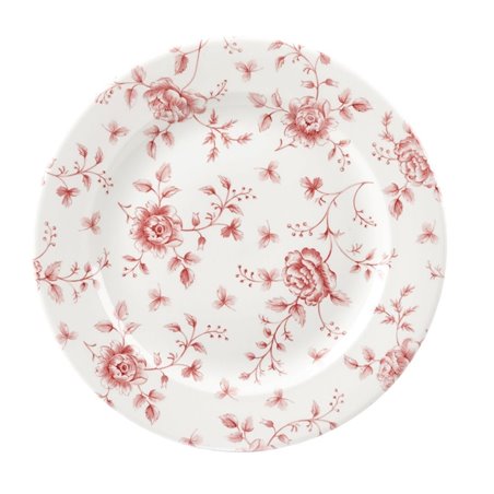 Assiettes Churchill&nbsp; Rose Chintz Cranberry&nbsp;276mm (Lot de 6) - Gastronoble - FF715