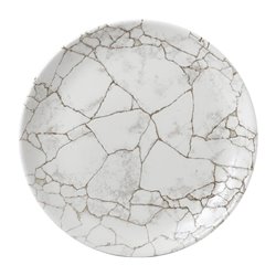 Assiettes rondes Studio Prints Kintsugi Agate Grey 288mm (Lot de 12) - Gastronoble - FJ800