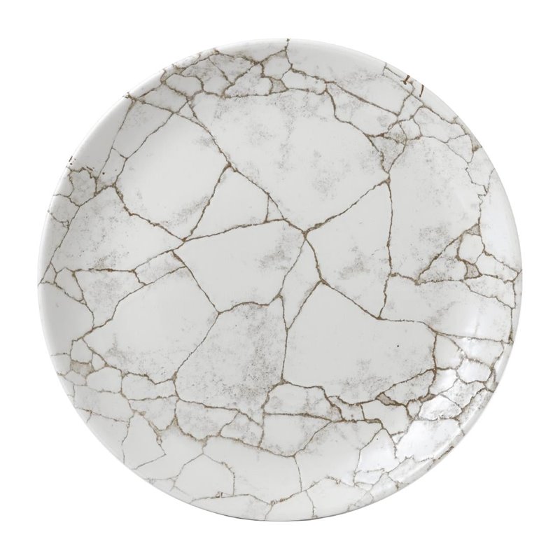Assiettes rondes Studio Prints Kintsugi Agate Grey 288mm (Lot de 12) - Gastronoble - FJ800