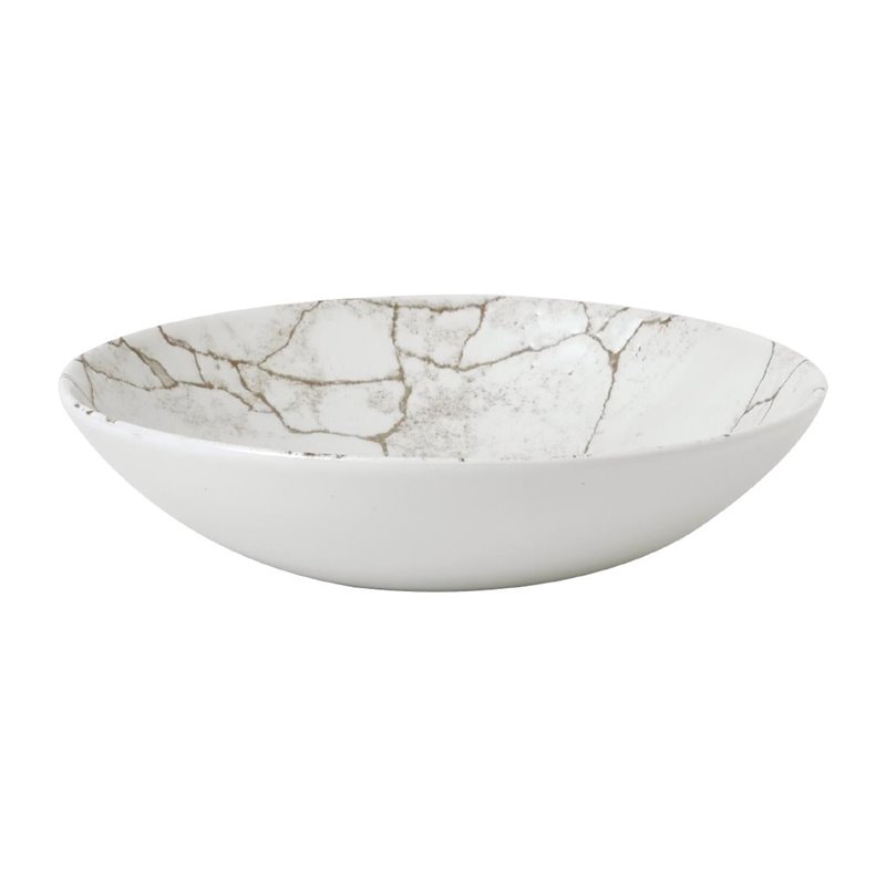 Assiettes coupe ronde Studio Prints Kintsugi Agate Grey 182mm (Lot de 12) - Gastronoble - FJ804