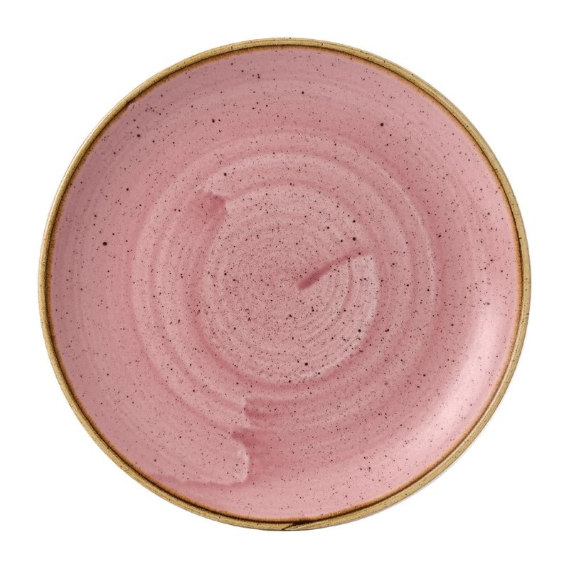 Assiettes rondes Petal Stonecast Pink 217mm (Lot de 12) - Gastronoble - FJ902