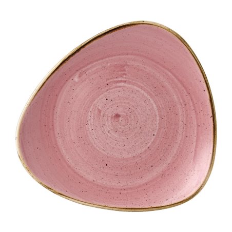 Assiettes triangulaires Churchill Stonecast Petal Pink 229mm (Lot de 12) - Gastronoble - FJ905