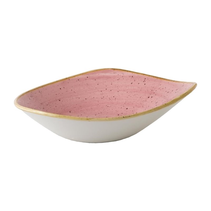 Bols triangulaires Churchill Stonecast Petal Pink 235mm (Lot de 12) - Gastronoble - FJ906