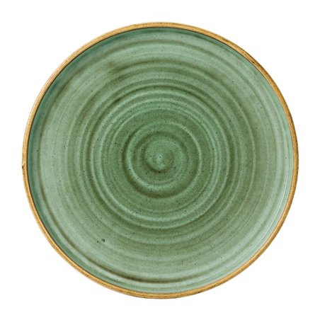 Assiettes avec rebord Churchill Stonecast Samphire Green 260mm (Lot de 6) - Gastronoble - FJ914
