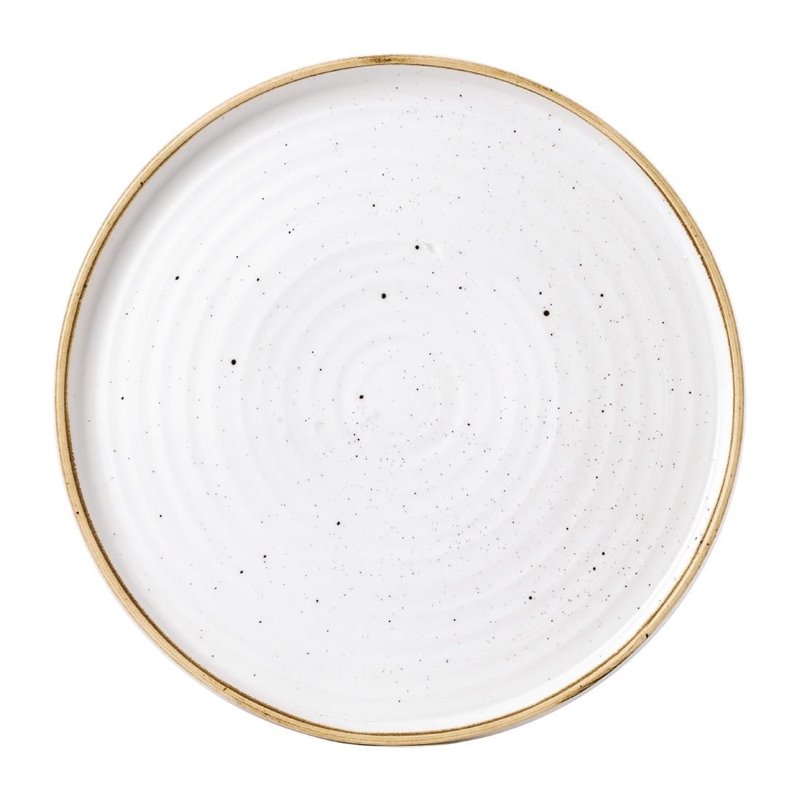 Assiettes avec rebord Churchill Stonecast Barley White 275mm (Lot de 6) - Gastronoble - FJ916