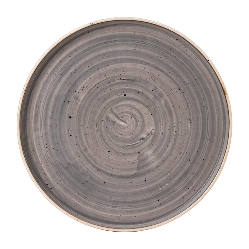 Assiettes avec rebord Churchill Stonecast Peppercorn Grey 275mm (Lot de 6) - Gastronoble - FJ918