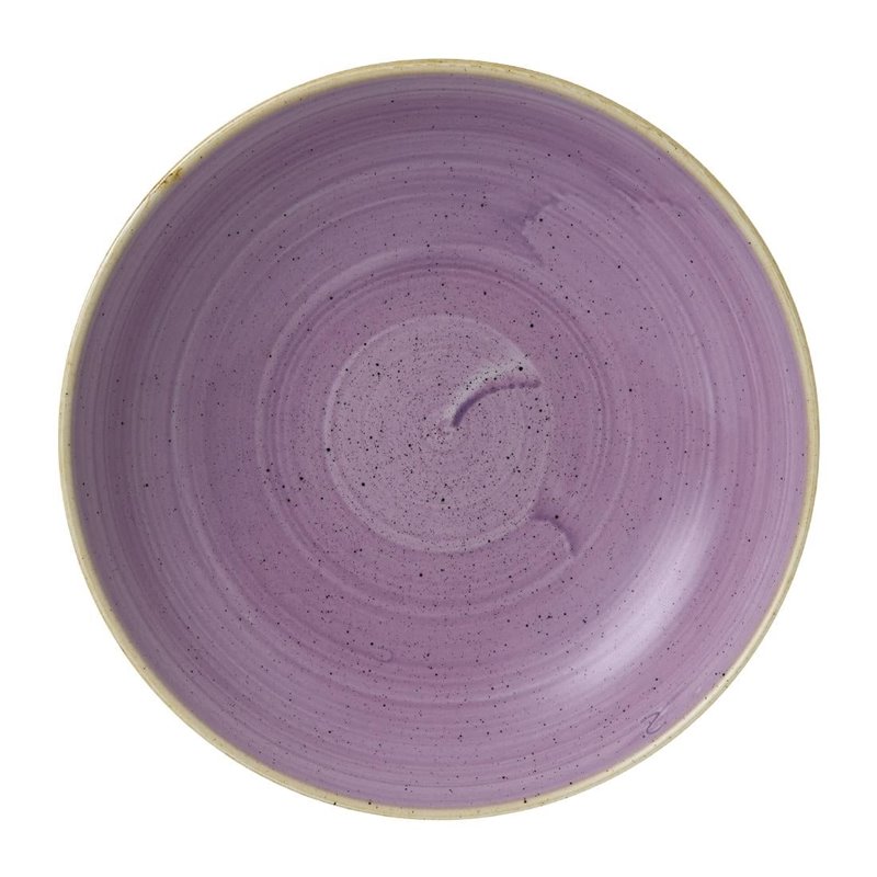 Bols triangulaires Churchill Stonecast Lavender Evolve 248mm (Lot de 12) - Gastronoble - FR024
