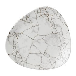 Assiettes triangulaires Churchill Studio Prints Kintsugi Agate Grey Lotus 254mm (Lot de 12) - Gastronoble - FR059
