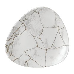 Assiettes triangulaires Churchill Studio Prints Kintsugi Agate Grey Lotus 177mm (Lot de 12) - Gastronoble - FR061