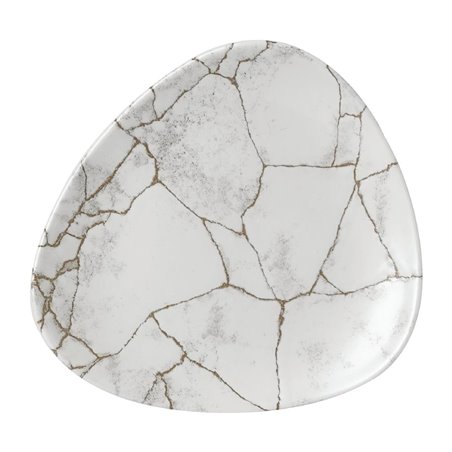 Assiettes triangulaires Churchill Studio Prints Kintsugi Agate Grey Lotus 177mm (Lot de 12) - Gastronoble - FR061