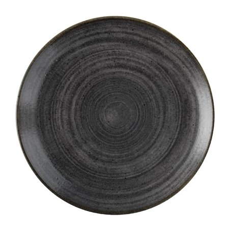 Assiettes rondes Churchill Stonecast Raw Evolve Black 260mm (Lot de 12) - Gastronoble - FS837