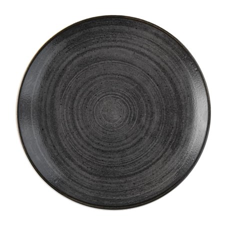 Assiettes rondes Churchill Stonecast Raw Evolve Black 217mm (Lot de 12) - Gastronoble - FS838
