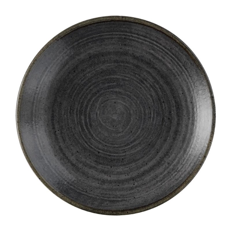 Assiettes rondes Churchill Stonecast Raw Evolve Black 165mm (Lot de 12) - Gastronoble - FS839