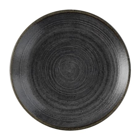 Assiettes rondes Churchill Stonecast Raw Evolve Black 165mm (Lot de 12) - Gastronoble - FS839