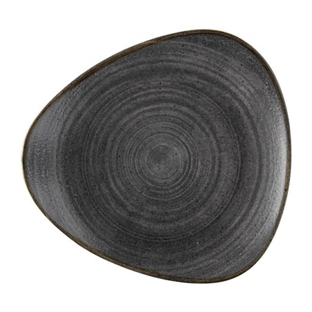 Assiettes Lotus Churchill Stonecast Raw noires 254mm (Lot de 12) - Gastronoble - FS842