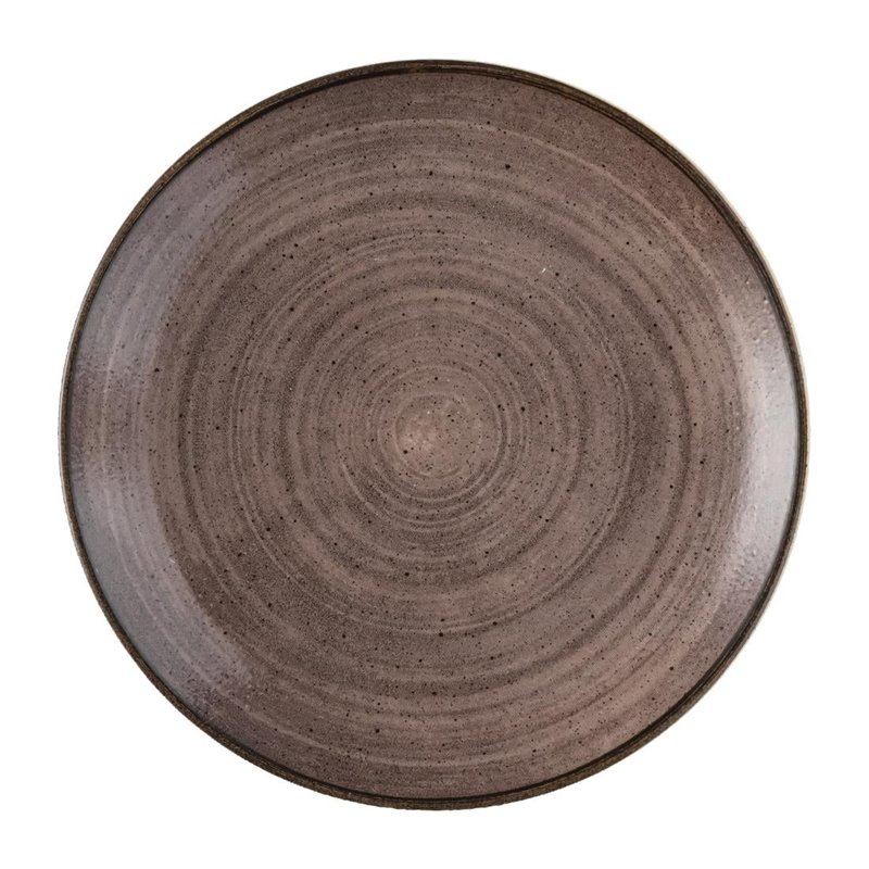 Assiettes avec rebord Churchill Stonecast Raw Evolve Brown 260mm (Lot de 12) - Gastronoble - FS847