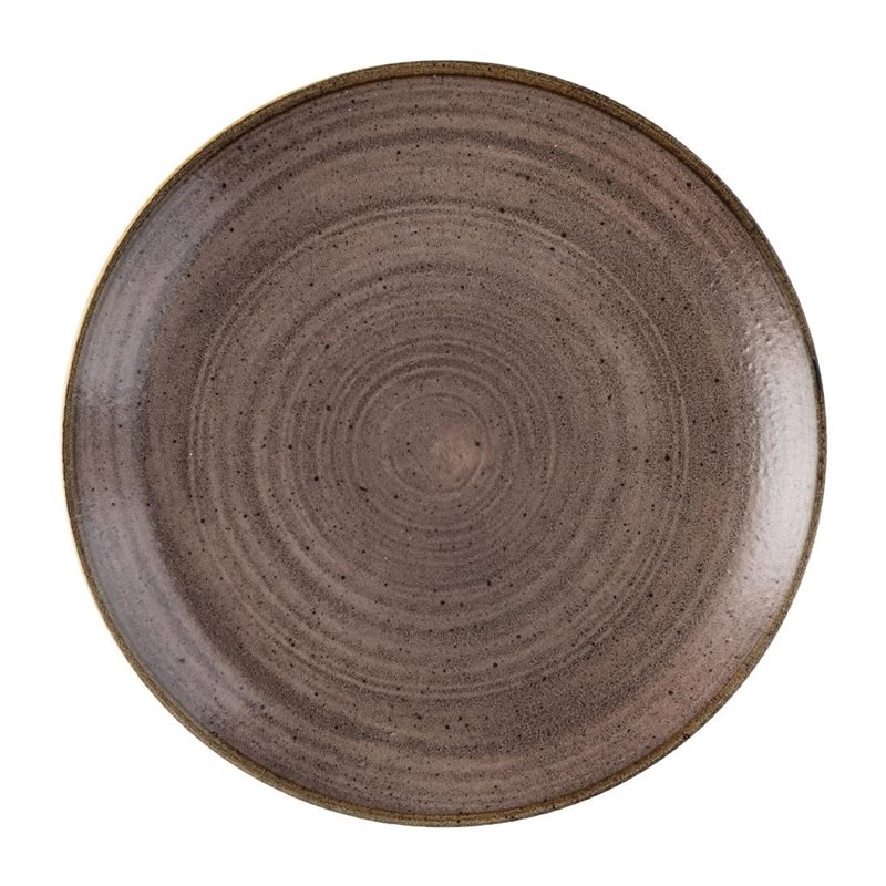 Assiettes avec rebord Churchill Stonecast Raw Evolve Brown 217mm (Lot de 12) - Gastronoble - FS848