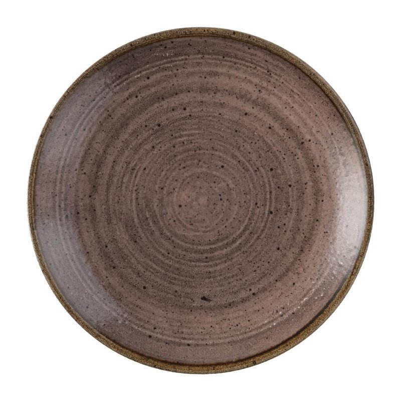 Assiettes avec rebord Churchill Stonecast Raw Evolve Brown 165mm (Lot de 12) - Gastronoble - FS849