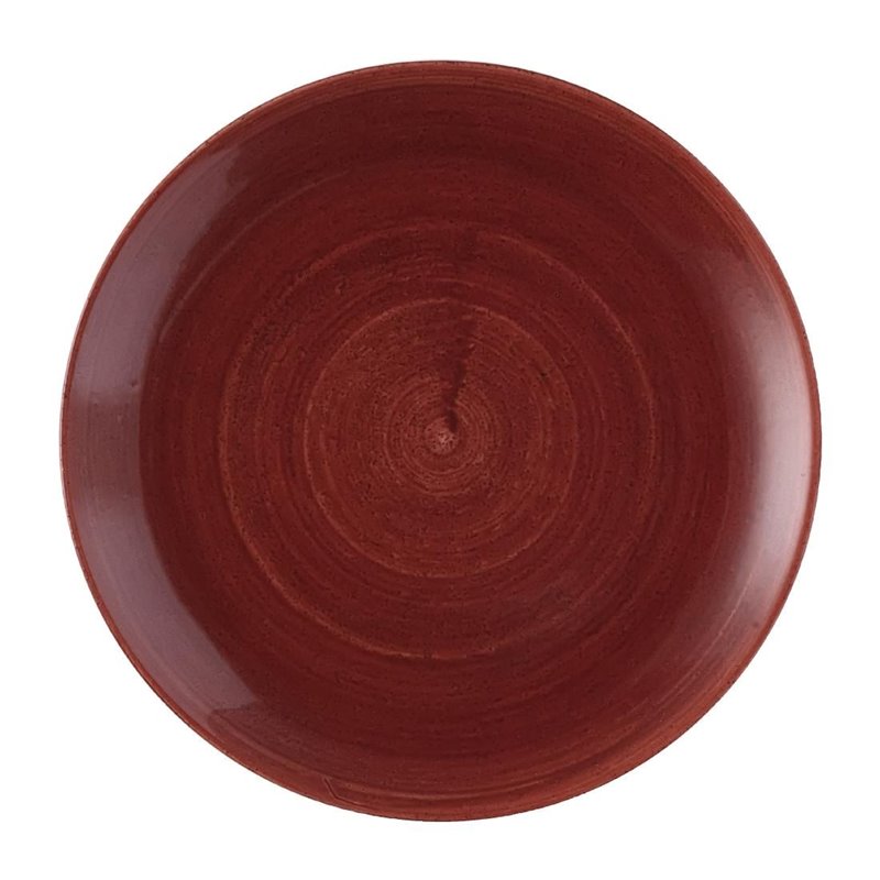 Assiettes avec rebord Churchill Stonecast Patina Evolve Red Rust 288mm (Lot de 12) - Gastronoble - FS880