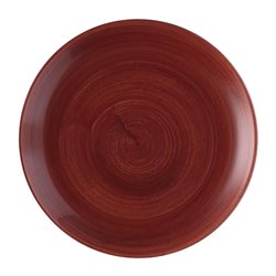 Assiettes avec rebord Churchill Stonecast Patina Evolve Red Rust 260mm (Lot de 12) - Gastronoble - FS881