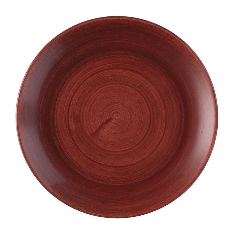 Assiettes avec rebord Churchill Stonecast Patina Evolve Red Rust 217mm (Lot de 12) - Gastronoble - FS882