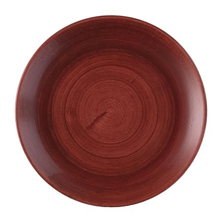 Assiettes avec rebord Churchill Stonecast Patina Evolve Red Rust 217mm (Lot de 12) - Gastronoble - FS882