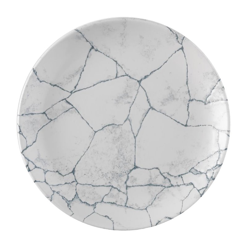 Assiettes rondes Churchill Studio Prints Kintsugi Pearl Evolve Grey 260mm (Lot de 12) - Gastronoble - FS938