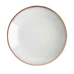 Assiettes Creuses Olympia Drift En Relief Gris 260mm (Lot de 4) - Gastronoble - FU197